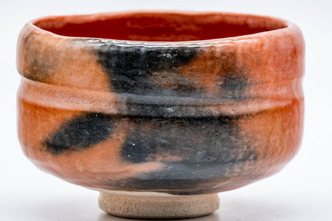 Japanese Matcha Bowl - 佐々木松楽 Sasaki Shoraku - 松楽窯 Shoraku Kiln - Kōjitsu Aka-raku Chawan - 350ml