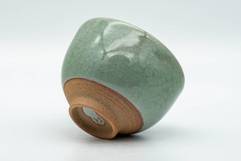 Japanese Teacup - Emerald Green Snowflake Glazed Yunomi - 120ml - Tezumi