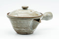 Japanese Kyusu - Chrysanthemum Grey Glazed Kiyomizu-yaki Do-ake Teapot - 200ml - Tezumi