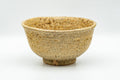 Japanese Matcha Bowl - Earthy Textured Hatazori-gata Chawan - 300ml - side view of the flared bowl