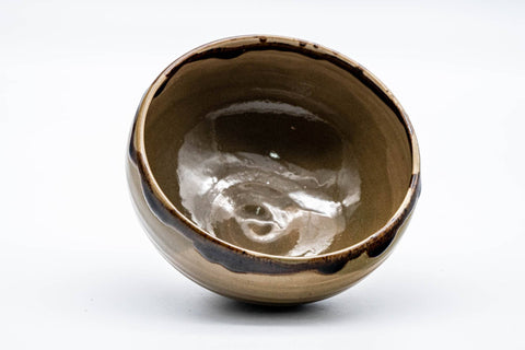 Japanese Matcha Bowl - Abstract Brown Wan-nari Chawan - 200ml