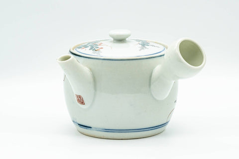Tezumi — Japanese Kyusu - Birds and Flowers Arita-yaki Debeso Teapot - 360ml — top-down view of the lid