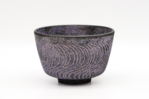 Wavy Purple Kiyomizu-yaki Chawan
