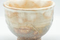 Japanese Teacup - Beige Earthy Gohonte Hagi-yaki Yunomi - 150ml - three-quarter view