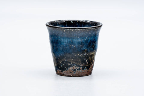 Japanese Teacup - Deep Blue Black Glazed Hagi-yaki Yunomi - 90ml