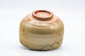 Tezumi — Japanese Matcha Bowl - Earthy Drip-Glazed Shigaraki-yaki Hantsutsu-gata Chawan - 350ml — top-down view of the interior