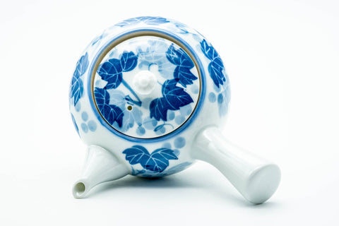 Japanese Kyusu - Blue Momiji Maple Leaves Arita-yaki Teapot - 350ml