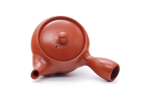 Japanese Kyusu - Flower Engraved Tokoname Mesh Teapot - 410ml