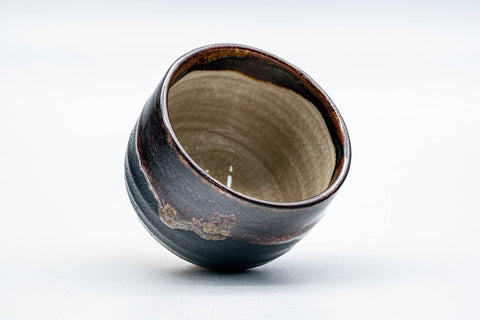 Japanese Teacup - Brown Hare's Fur Glazed Yunomi - 125ml