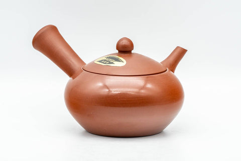 Japanese Tea Set - Glossy Tokoname-yaki Debeso Kyusu Teapot with 5 Yunomi Teacups - Tezumi