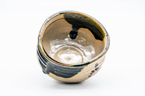 Japanese Matcha Bowl - 野田東山 Noda Touzan - 長曽窯 Nagaso Kiln - Ao-Oribe Chawan - 400ml