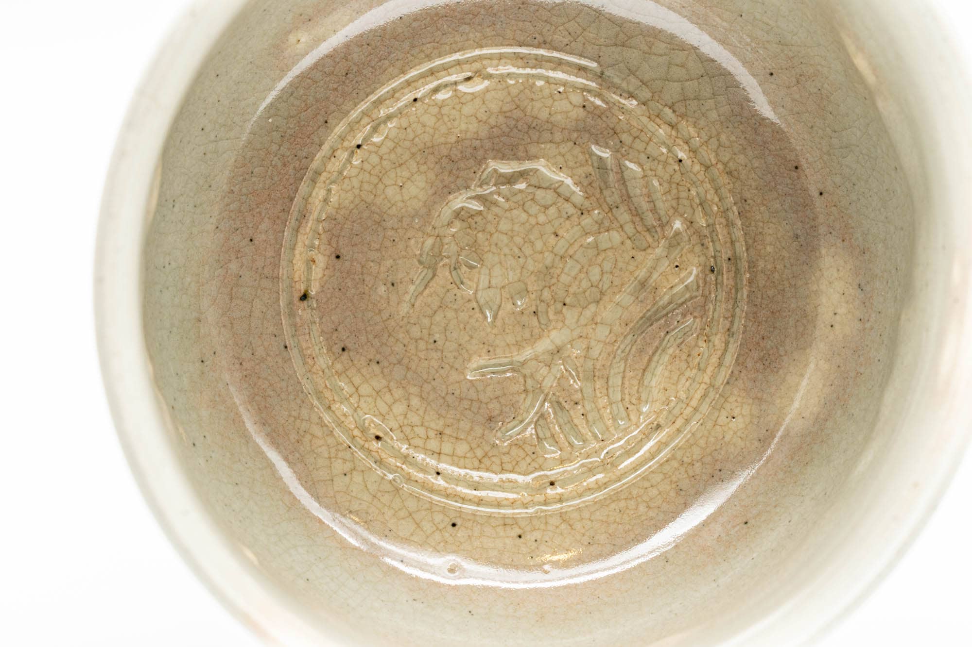 Japanese Matcha Bowl - 香雲 Miyagawa Kouun - Wave Engraved Kyo-yaki Dojimari-gata Chawan - 350ml - Tezumi