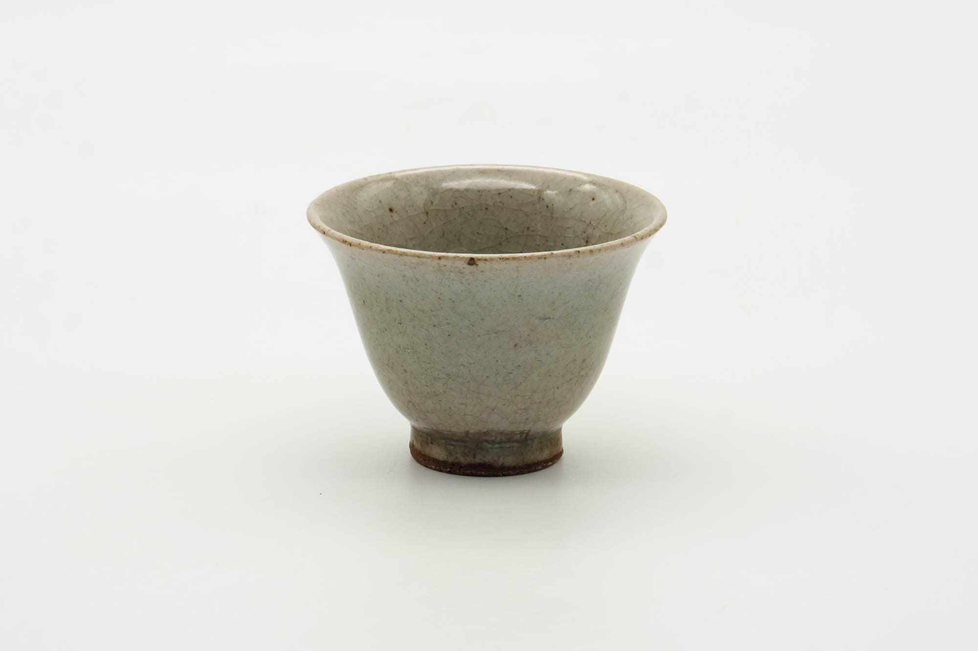 Japanese Teacup - Small Sage Gray Celadon Glazed Guinomi - 50ml