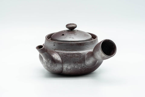 Japanese Kyusu - Collared Purple Banko-yaki Mesh Teapot - 240ml - Tezumi