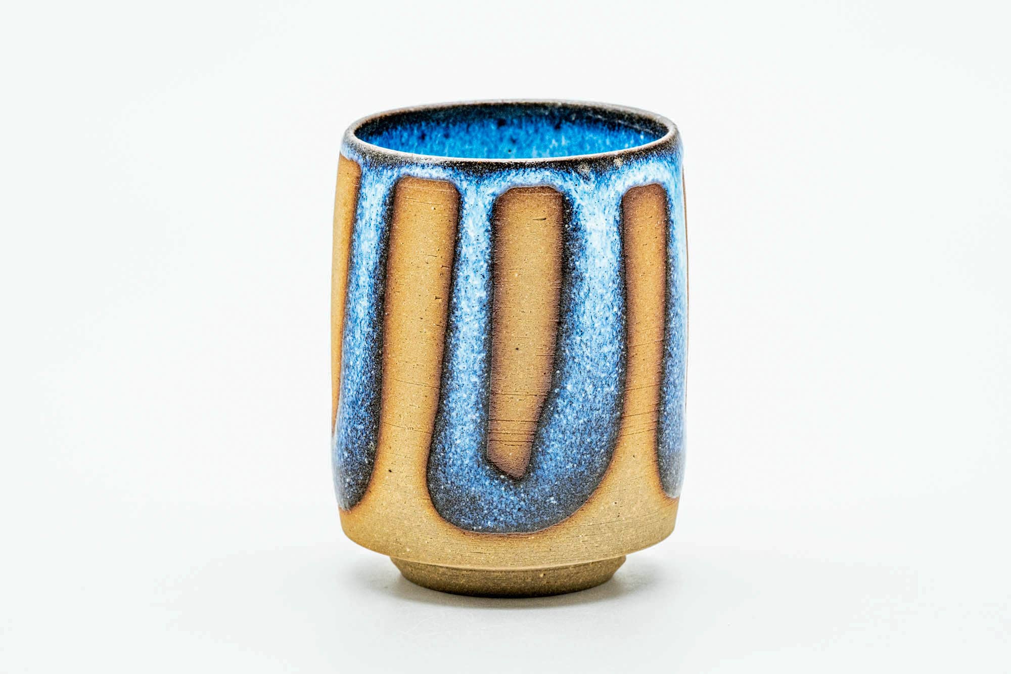 Japanese Teacup - Sky Blue Glazed Bizen-yaki Yunomi - 160ml