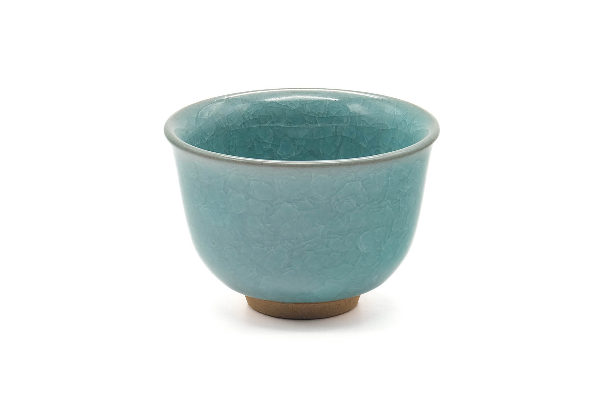 Japanese Teacup - Green Celadon Snowflake Glazed Yunomi - 170ml