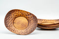 Japanese Chataku - Set of 4 Carved Oval-Shaped Wooden Tea Saucers - Tezumi