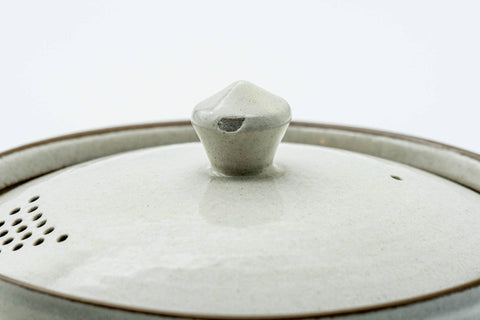 Japanese Kyusu - White Glazed Ceramic Filter Teapot - 340ml