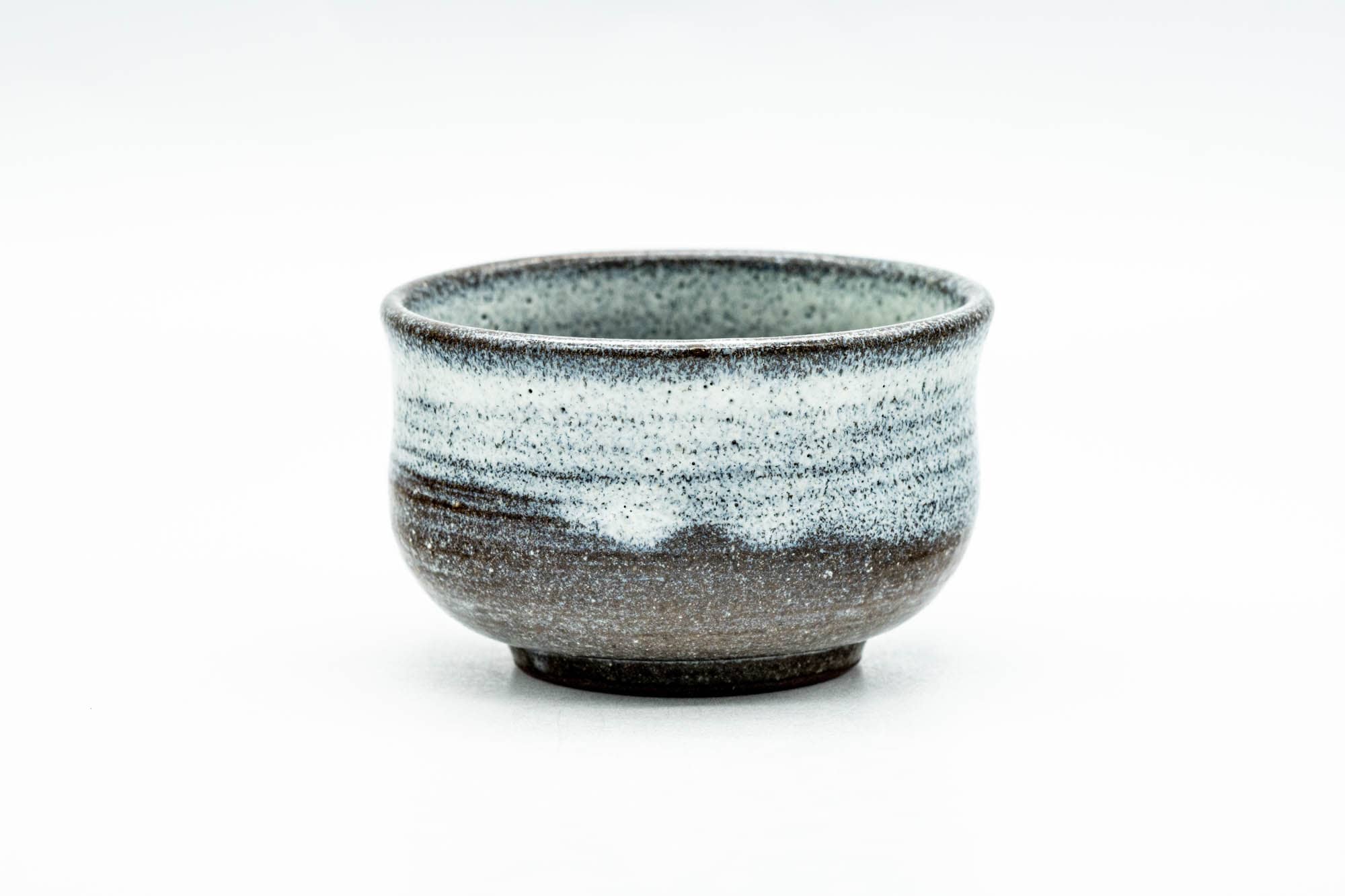 Japanese Teacup - Grey Milky White Drip-Glazed Guinomi - 50ml