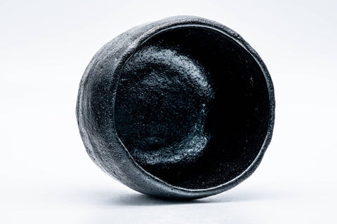 Japanese Matcha Bowl - 平安春峰 Shunpo Heian - Black Yamamichi Kuro-Raku Chawan - 350ml