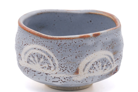 Japanese Matcha Bowl - 加藤秀山 Katou Hideyama - Blue Shino Mino Chawan - 500ml