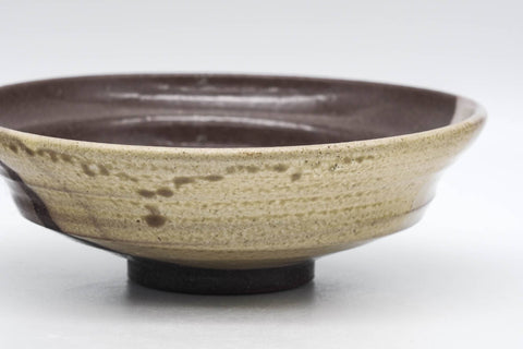 Japanese Matcha Bowl - Beige Brown Glazed Summer Chawan - 150ml