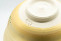 Japanese Matcha Bowl - Floral Golden Kyo-yaki Chawan - 350ml - view of the underside showing the foot