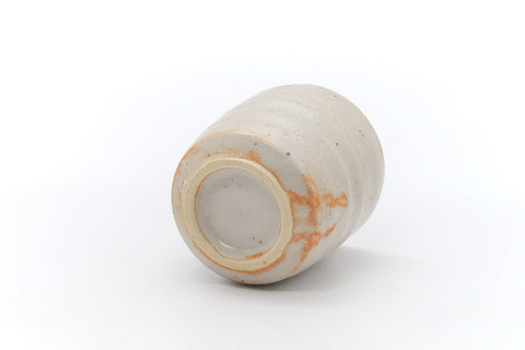 Japanese Teacup - White Shino Glazed Mino Yunomi - 100ml