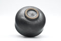 Tezumi — Japanese Matcha Bowl - Dark Grey Glazed Chawan - 250ml — top-down view of the interior