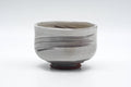 Tezumi — Japanese Matcha Bowl - Milky White Grey Hakeme Glazed Chawan - 100ml — front view from another angle