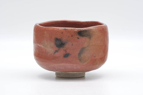 Tezumi — Japanese Matcha Bowl - Red Black Glazed Aka-raku Wabi-Sabi Chawan - 250ml — front view from another angle