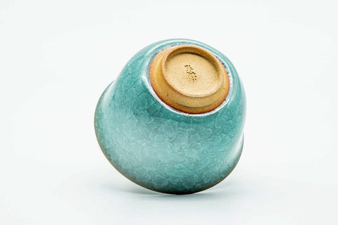 Japanese Teacup - Green Celadon Snowflake Glazed Yunomi - 150ml