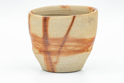 Tezumi — Japanese Teacup - Hidasuki Bizen-yaki Yunomi - 80ml — tipped to show the interior