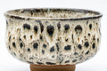 Tezumi — Japanese Matcha Bowl - Black Yellow Hare's Fur Glazed Chawan - 250ml — tipped to show the interior