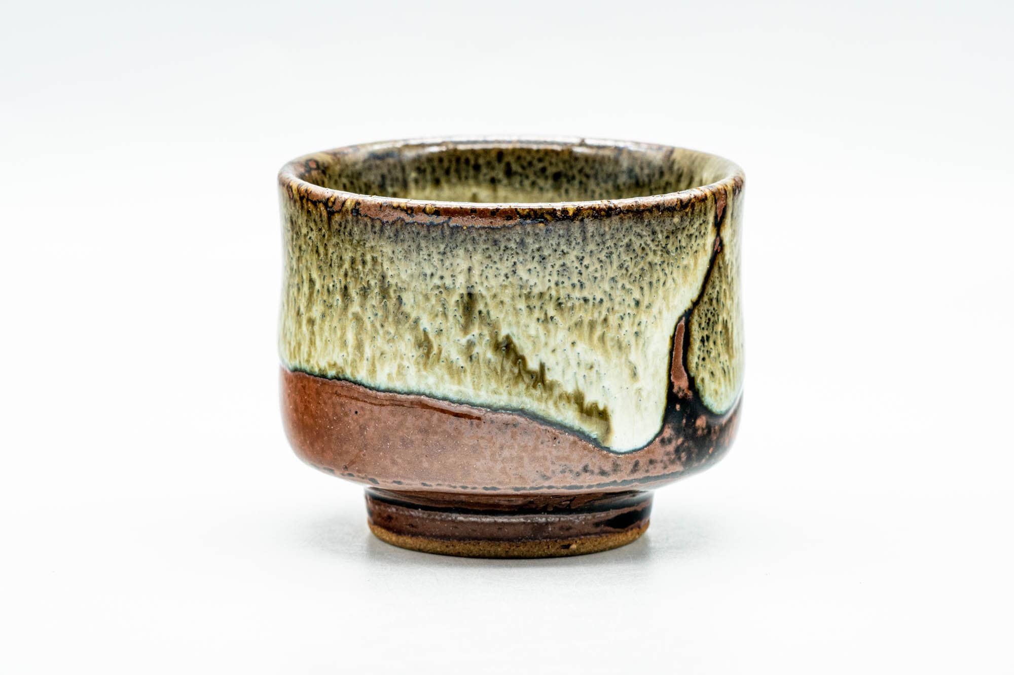 Japanese Teacup - Brown Beige Hare's Fur Glazed Yunomi - 100ml