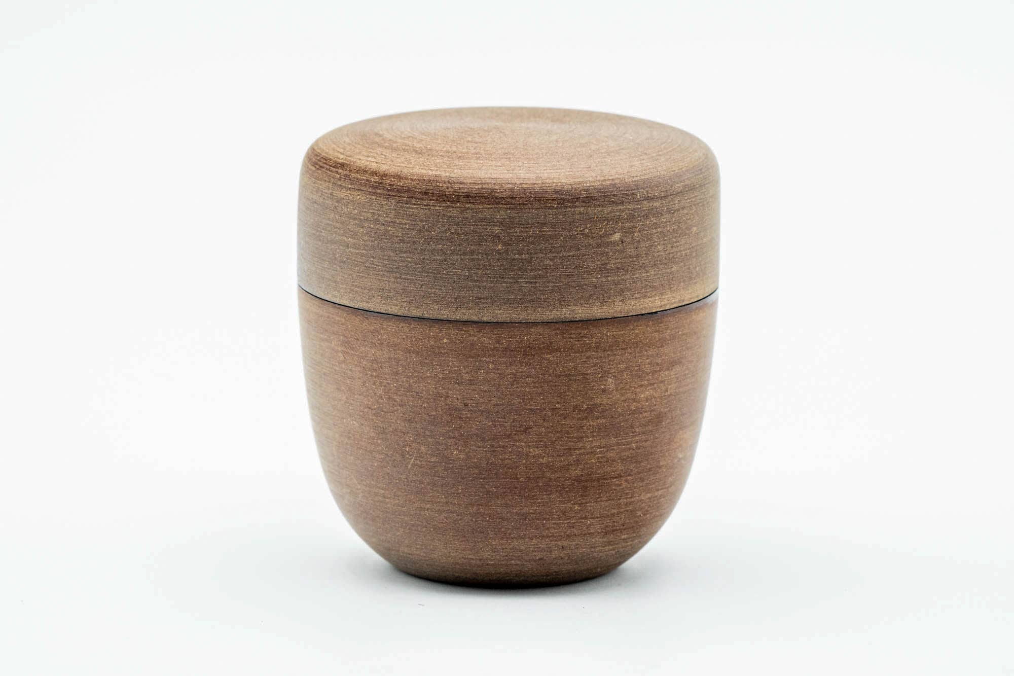 Japanese Natsume - Black Urushi Lacquer Interior - Wooden Exterior - Matcha Tea Caddy - 100ml
