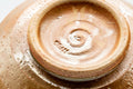 Tezumi — Japanese Matcha Bowl - Ash Green Glazed Shigaraki-yaki Chawan - 300ml — closeup of the glaze