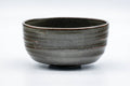 Tezumi — Japanese Matcha Bowl - Dark Green Spiraling Wabi-Sabi Chawan - 300ml — front view