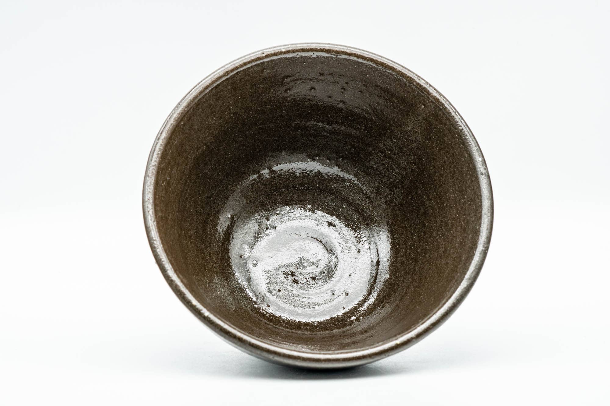 Japanese Matcha Bowl - Dark Brown Glazed Ido-gata Chawan - 200ml - Tezumi