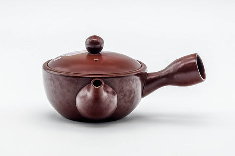 Japanese Kyusu - Purple Floral Banko-yaki Nozomi Mesh Teapot - 220ml