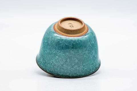 Japanese Teacup - Green Celadon Snowflake Glazed Yunomi - 120ml
