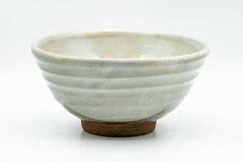 Japanese Matcha Bowl - Spiraling Grey Glazed Chawan - 250ml - side view
