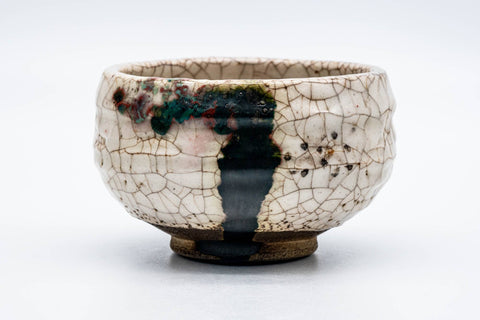 Abstract Crazed Drip Glazed Chawan