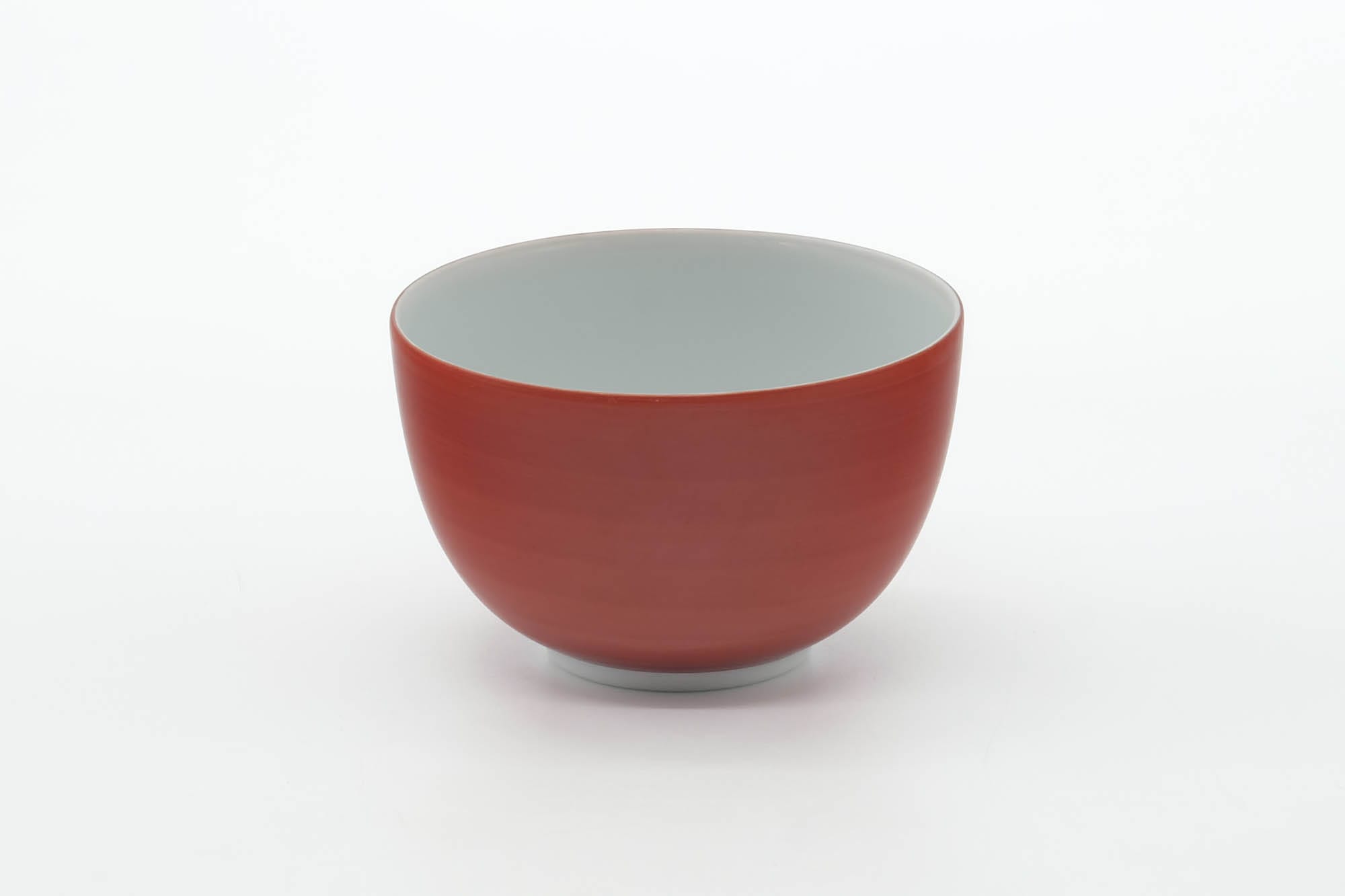 Japanese Teacup - Red White Porcelain Arita-yaki Yunomi - 175ml