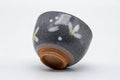 Tezumi — Japanese Teacup - Floral Grey Celadon Snowflake Glazed Yunomi - 150ml — top-down view of the interior
