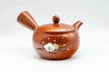Japanese Kyusu - Plum Blossom Tokoname-yaki Teapot with Mesh Strainer - 350ml - Tezumi