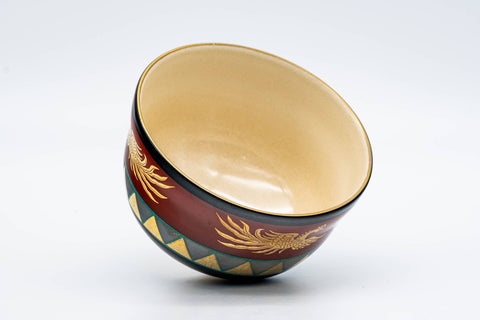 Japanese Matcha Bowl - 宮地英香 Hideka Miyaji - Chrysanthemum Phoenix Kyo-yaki Chawan - 500ml