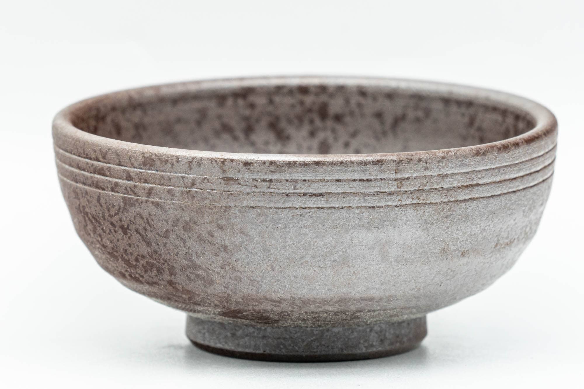Japanese Teacups - Pair of Purple Textured Clay Guinomi - 40ml