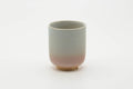 Tezumi — Japanese Teacup - Classic Beige Pink White Drip-Glazed Hagi-yaki Yunomi - 120ml — front view from another angle