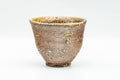 Japanese Teacup - Earthy Textured Wabi-Sabi Yunomi - 85ml - upright angled view
